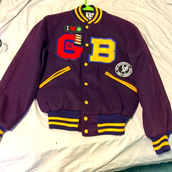 GUITAR BOYS ..purple letterman jacket,All Products : American Fashion Style Bags On Sale